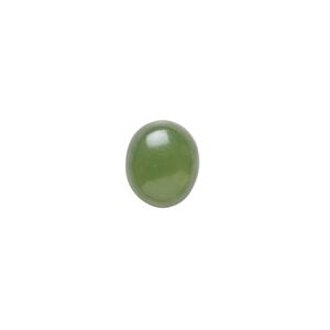 Nephrite jade 1pkg1, non-calibrated oval cab natural 12x10mm