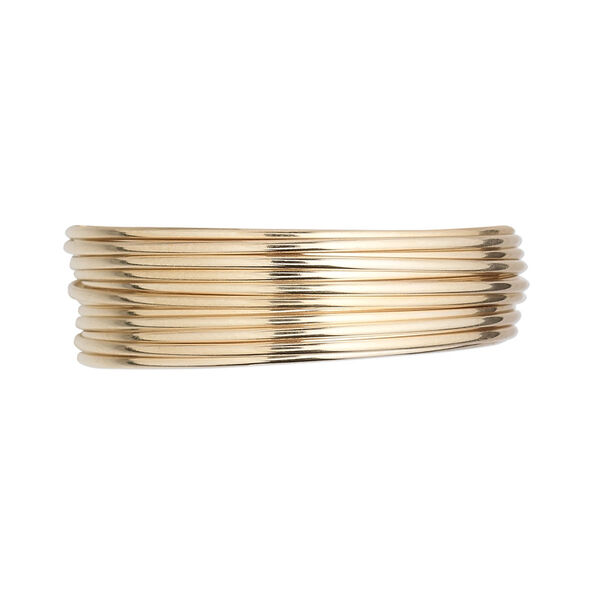Wire, 12Kt gold-filled, full-hard, half-round, 18 gauge. Sold per pkg of 5 feet. image number 0