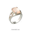 Ring, sterling silver, 14x10mm 4-prong oval setting, size 7. Sold individually. image number 1