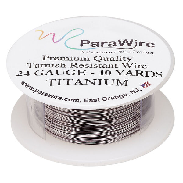 Wire, ParaWire™, titanium-finished copper, round, 24 gauge. Sold per 10-yard spool. image number 0