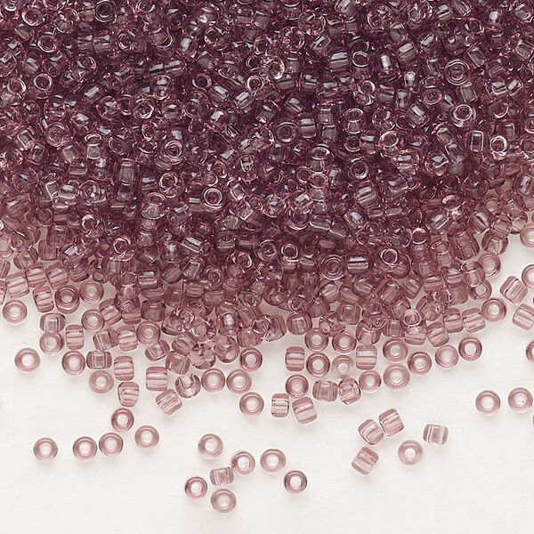 Seed bead, Dyna-Mites™, glass, pkg/40g, #11 round, transparent lilac, (10 11/0 RR). image number 0