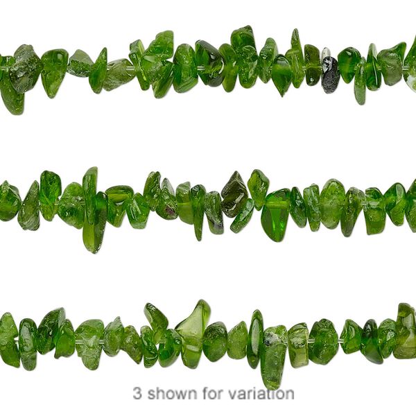 Chrome diopside 1pkg1, chip bead natural 15.5-16 inch mini to small image number 0