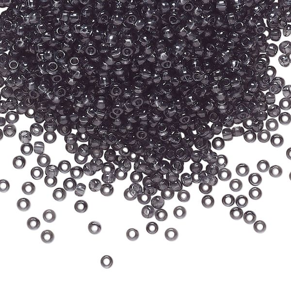Seed bead, Preciosa Ornela Czech glass, pkg/500g, #11 rocaille, transparent grey, (40010). image number 0