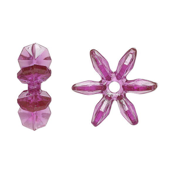 Bead, acrylic, transparent dark purple, 18x7mm paddle wheel. Sold per pkg of 250. image number 0