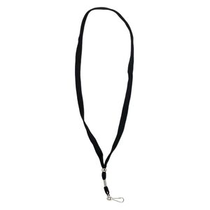 Lanyard, woven polyester, black, 35 inches. Sold individually.