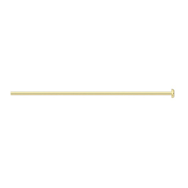 Head pin, 12Kt gold-filled, pkg/10, 1-1/2 inches, 22 gauge. image number 0
