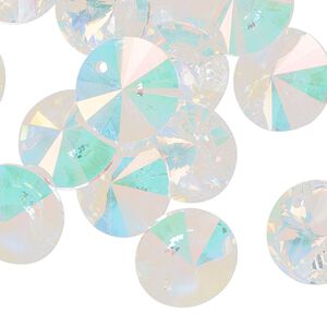 Drop 144pk crystal AB, Preciosa Czech crystal 14mm pendant rivoli