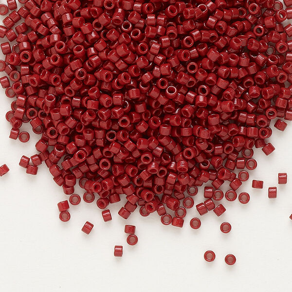 Seed bead, Delica®, glass, pkg/7.5g, #11 round, Duracoat® opaque outside dyed jujube (DB-2119). image number 0