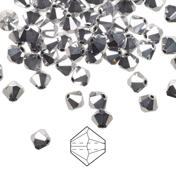 Bead 24pk crystal Labrador 2X, Preciosa Czech crystal 5mm bicone image number 0