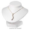 Display, necklace, leatherette, white, 5 x 5-1/2 x 5-inch pedestal. Sold individually. image number 2