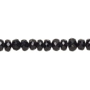 Black onyx 1pkg1, hand-cut faceted rondelle bead 8 inch 6x3mm-7x5mm