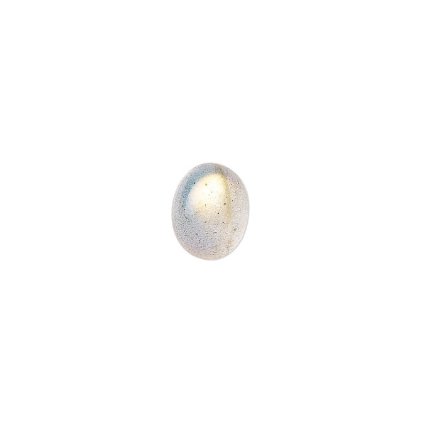 Cabochon, silver labradorite (natural), 10x8mm hand-cut calibrated oval, A- grade, Mohs hardness 6 to 6-1/2. Sold individually. image number 0