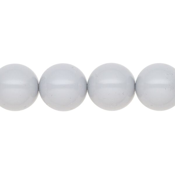 Pearl 30pk ceramic grey, Preciosa Czech crystal 12mm round image number 0