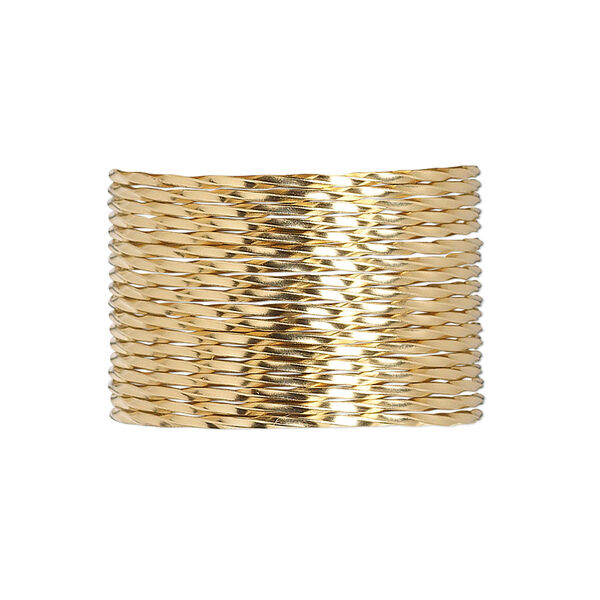 Wire, 12Kt gold-filled, dead-soft, twisted square, 20 gauge. Sold per pkg of 5 feet. image number 0