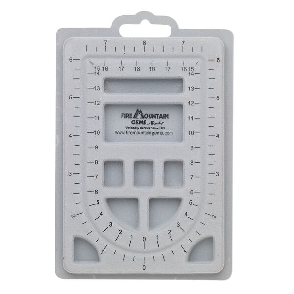 Bead board, flocked plastic, grey, 7x4-1/2 inch rectangle. Sold individually. image number 0