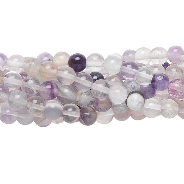 Bead, rainbow fluorite (natural), 4mm round, C grade, Mohs hardness 4. Sold per pkg of (10) 15-1/2" to 16" strands. image number 0