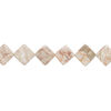 Redline marble 1pkg1, flat diamond bead natural, 15 inch 31-33mm image number 1