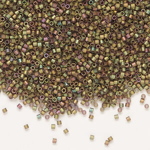 Seed bead, Delica&reg;, glass, 1pkg250g, #15 round, opaque matte glazed luster bronze (DBS-0380)