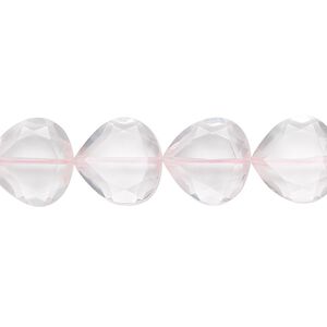 Rose quartz 1pkg10, hand-cut faceted teardrop bead natural 12mm
