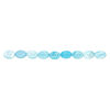 Mother-of-pearl shell 1pkg1, flat oval bead 15 inch sky blue 25x17mm-26x19mm image number 1