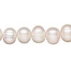 Freshwater pearl 1pkg1, semi-round, 14 inch peach satin 10-11mm cultured image number 0