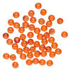 Bead 1pkg50 Czech dipped d&eacute;cor glass druk, orange, 8mm round. image number 1