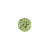 Bead, glass rhinestone / epoxy / resin, green, 12mm round. Sold individually. image number 0
