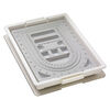 Organizer, Bead Storage Solutions™ Work In Progress Tray™, plastic / polystyrene / polypropylene, clear / off-white / grey, 13-3/4 x 10-1/2 x 2 inches with 12 x 9 x 3/4 inch bead board. Sold per 4-piece set. image number 1