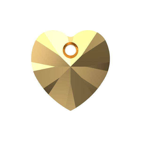 Drop 1pkg288 crystal aurum, Swarovski®, 10mm pendant heart 6228 image number 0