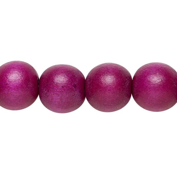 Bead 1pkg1, Taiwanese cheesewood (dyed / waxed), dark purple, 11-12 round, 15-1/2 to 16 inches. image number 0