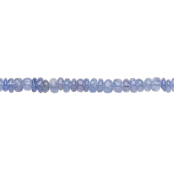 Bead, tanzanite (heated), 3x1mm-4x3mm hand-cut rondelle, B grade, Mohs hardness 6 to 7. Sold per 12-inch strand. image number 0