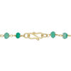 Necklace, green onyx (dyed) and gold-finished sterling silver, 3.5-4mm hand-cut faceted rondelle, 18 inches with S-hook clasp. Sold individually. image number 1