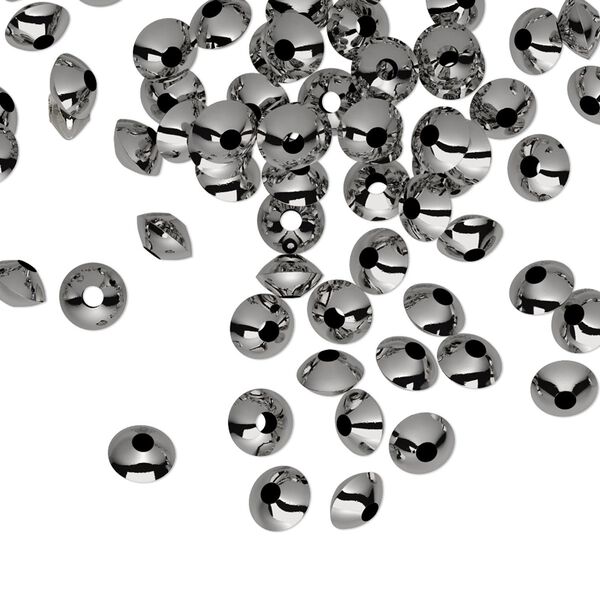 Bead, gunmetal-plated brass, 5x3mm saucer. Sold per pkg of 100. image number 0