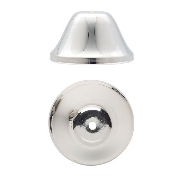 Bell, silver-plated steel, 45x26mm. Sold per pkg of 2. image number 0