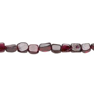 Rhodolite garnet 1pkg1, hand-cut flat rectangle bead 13 inch 5x3mm-8x5mm