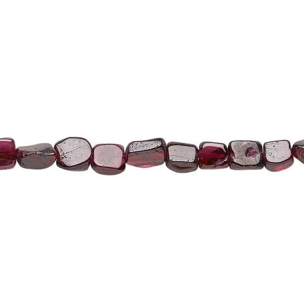 Rhodolite garnet 1pkg1, hand-cut flat rectangle bead 13 inch 5x3mm-8x5mm image number 0