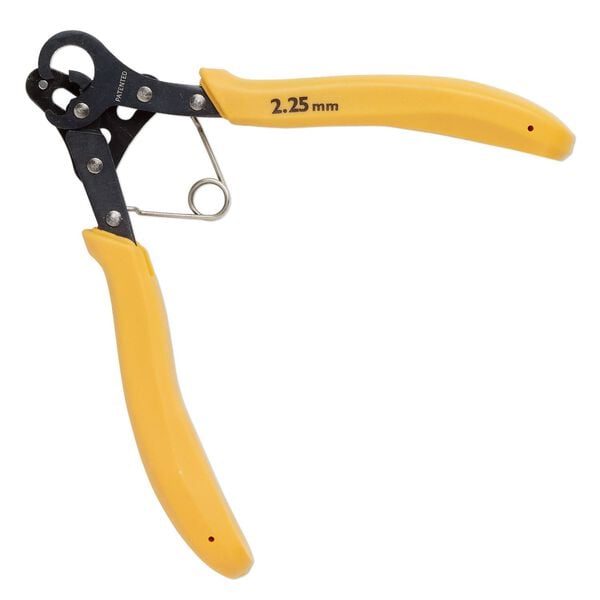 Pliers, Bead Smith® 1-Step Looper® 2.25 1pkg1 steel and rubber, yellow, creates 2.25mm loop (inside diameter), 5 inches. image number 0