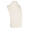 Display, necklace, leatherette, cream, 13-1/2 x 7-1/2 x 3-3/4 inches. Sold individually. image number 0