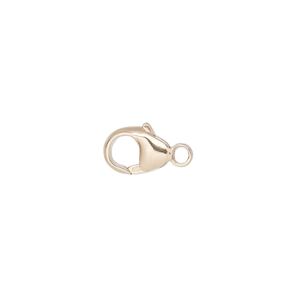Clasp lobster claw 1pkg1 14Kt rose gold-filled, 9x6mm, 1-strand