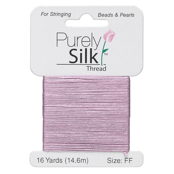 Thread, Purely Silk™, lilac, size FF. Sold per 16-yard card. image number 0