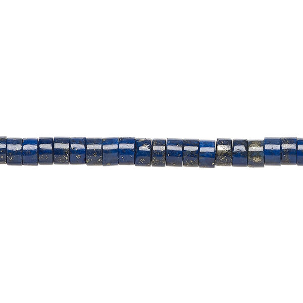 Bead, lapis lazuli, (dyed), 4x1.5mm-4x2.5mm heishi, B grade, Mohs hardness 5 to 6. Sold per 16-inch strand. image number 0