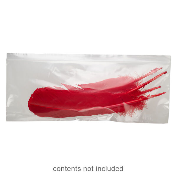 Bag, Tite-Lip™, plastic, clear, 14x5-inch side zip. Sold per pkg of 1,000. image number 0