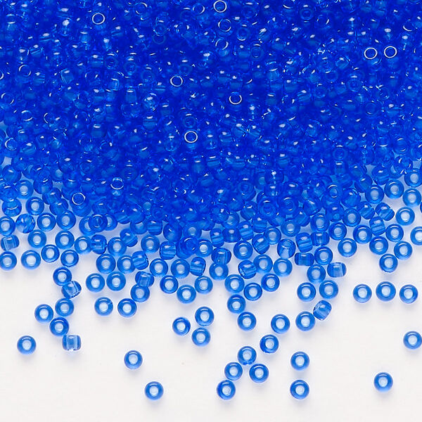 Seed bead, Preciosa Ornela Czech glass, pkg/500g, #11 rocaille, transparent light blue, (30050). image number 0