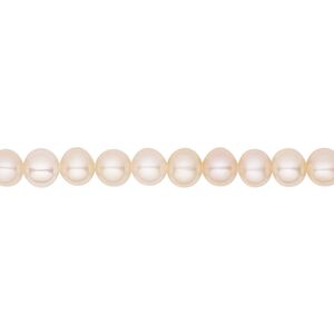 Pearl, White Lotus™, cultured freshwater, mauve, 5-5.5mm semi-round, B- grade, Mohs hardness 2-1/2 to 4. Sold per 15-1/2" to 16" strand.