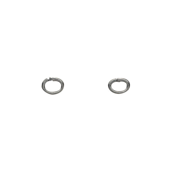Loop Lock™, JBB Findings, gunmetal-plated brass, 5x4mm oval. Sold per pkg of 4. image number 0