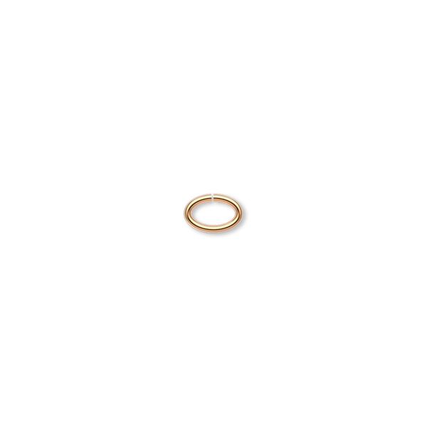 Jump ring, gold-plated brass, 6x4mm oval, 4.3x2.5mm inside diameter, 20 gauge. Sold per pkg of 1,000. image number 0