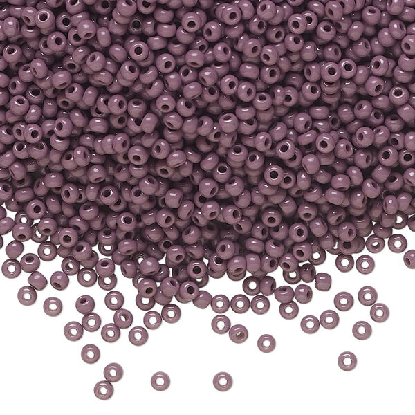 Seed bead, Preciosa Ornela Czech glass, pkg/50g, #11 rocaille, opaque dark violet, (23040). image number 0