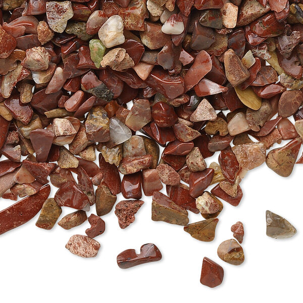 Inlay chip, red jasper (natural), mini undrilled chip, Mohs hardness 6-1/2 to 7. Sold per 50-gram pkg. image number 0