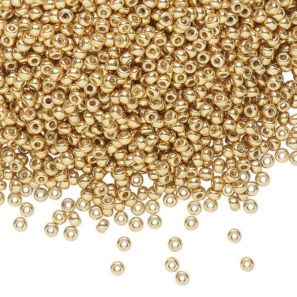 Seed bead, Miyuki, glass, pkg/250g, #11 rocaille, Duracoat® opaque galvanized, (RR-4202). image number 0