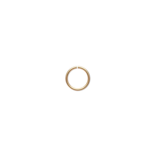 Jump ring, 14Kt gold-filled, 7mm round, 5.5mm inside diameter, 20 gauge. Sold per pkg of 20. image number 0
